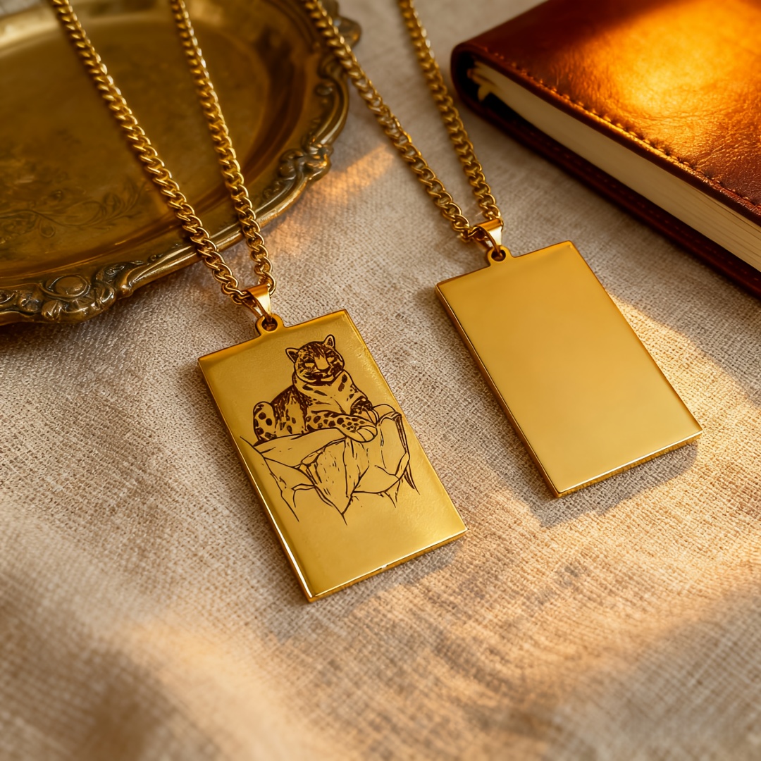 Personalized Custom Photo Engraved Necklace — Unique Gift